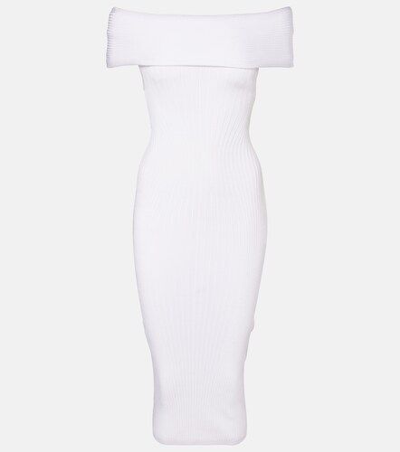 Off-Shoulder Midikleid aus Rippstrick - Mugler - Modalova