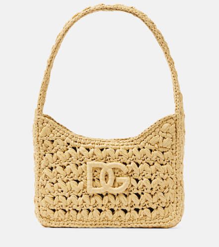 DG raffia-effect shoulder bag - Dolce&Gabbana - Modalova