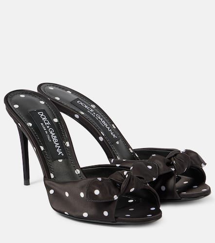 Dolce&Gabbana Polka-dot satin mules - Dolce&Gabbana - Modalova