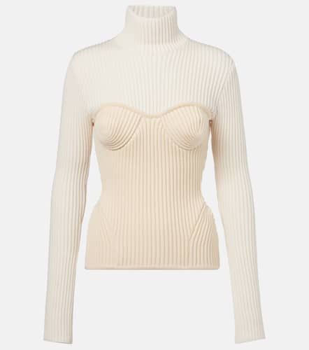 Ribbed-knit wool-blend turtleneck sweater - Jean Paul Gaultier - Modalova