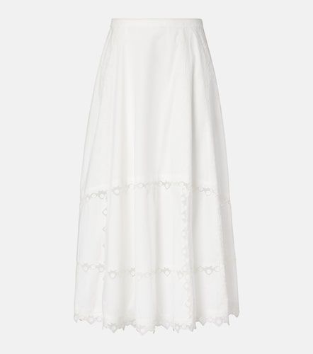 Falda midi Lucia de algodón bordada - Ulla Johnson - Modalova