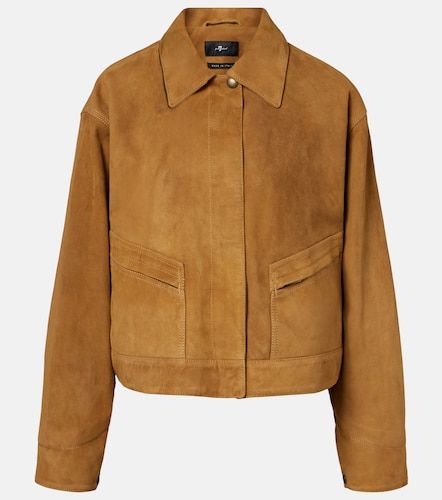 Cropped suede jacket - 7 For All Mankind - Modalova