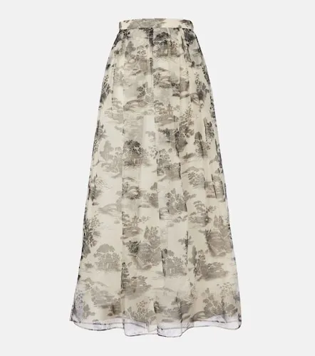 Elegante Sabbia printed silk organza maxi skirt - Max Mara - Modalova