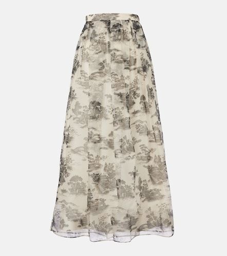 Gonna lunga Elegante Sabbia in organza di seta - Max Mara - Modalova