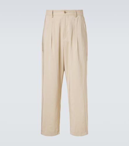 Archivio silk-blend straight pants - Giorgio Armani - Modalova
