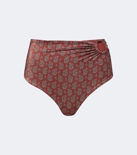 Braga de bikini estampada fruncida - Johanna Ortiz - Modalova