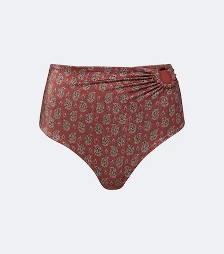Gathered printed bikini bottom - Johanna Ortiz - Modalova