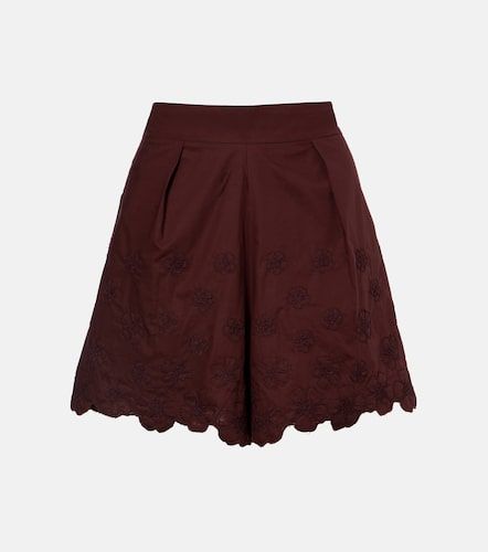 Bestickte Shorts aus Baumwollpopeline - Juliet Dunn - Modalova