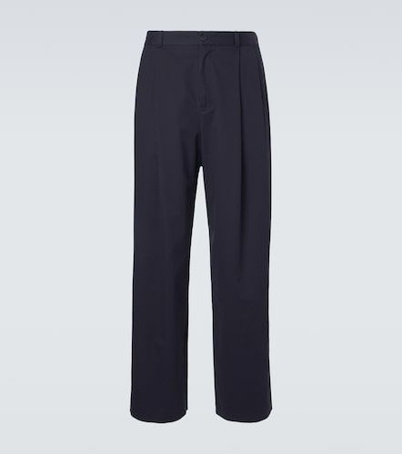 Pantalones rectos Tibor de gabardina de algodón y cachemir - The Row - Modalova