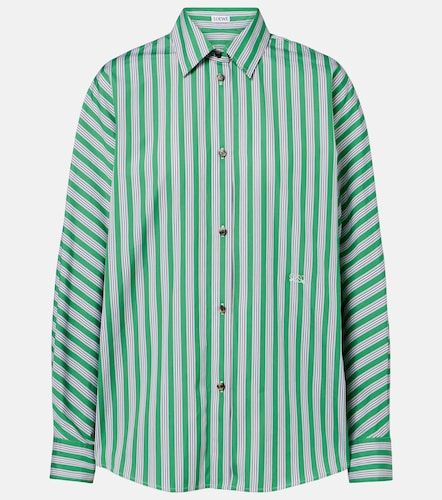 Camisa Double L de popelín de algodón a rayas - Loewe - Modalova