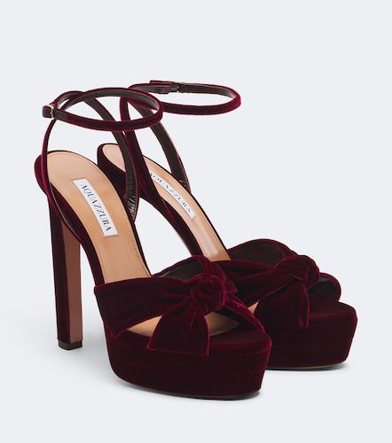 Cupid velvet platform sandals - Aquazzura - Modalova