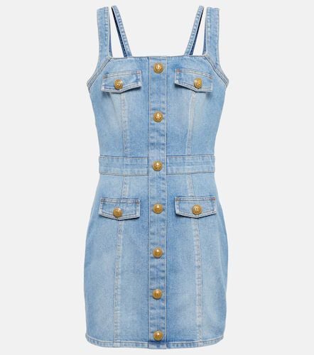 Balmain Embellished denim minidress - Balmain - Modalova