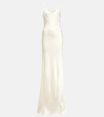 Bridal - Maxi abito in raso con pizzo - Victoria Beckham - Modalova