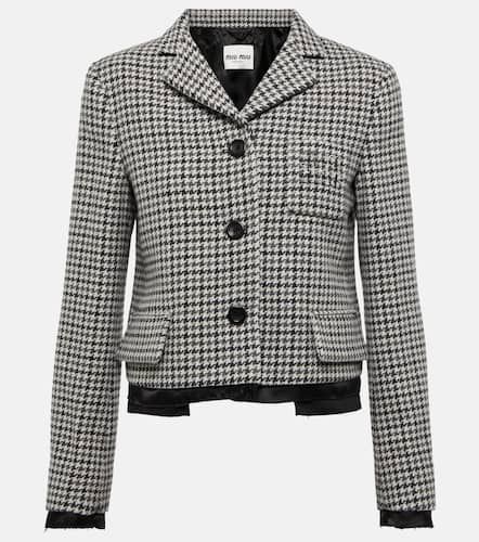 Miu Miu Houndstooth wool jacket - Miu Miu - Modalova