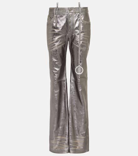 Leather straight pants - The Attico - Modalova