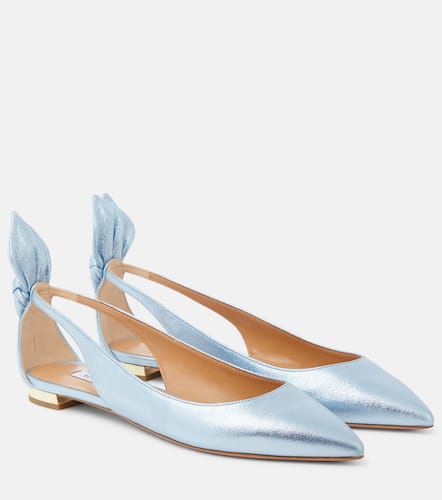 Bow-detail leather ballet flats - Aquazzura - Modalova