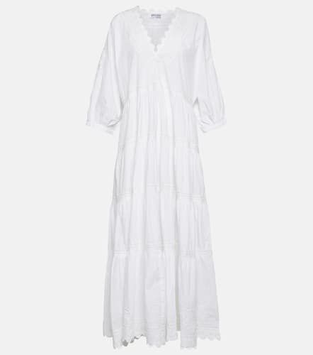 Embroidered cotton poplin maxi dress - Juliet Dunn - Modalova