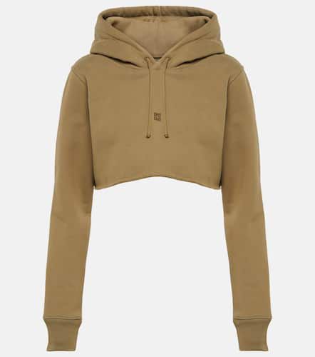 Embroidered cotton cropped hoodie - Givenchy - Modalova