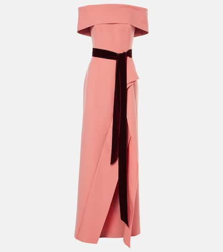 Off-shoulder wool-blend gown - Oscar de la Renta - Modalova