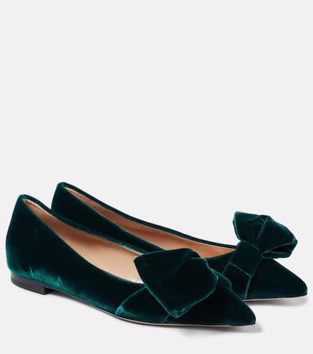 Bow-detail velvet ballet flats - Gianvito Rossi - Modalova