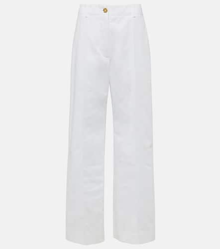 High-rise cotton wide-leg pants - Patou - Modalova