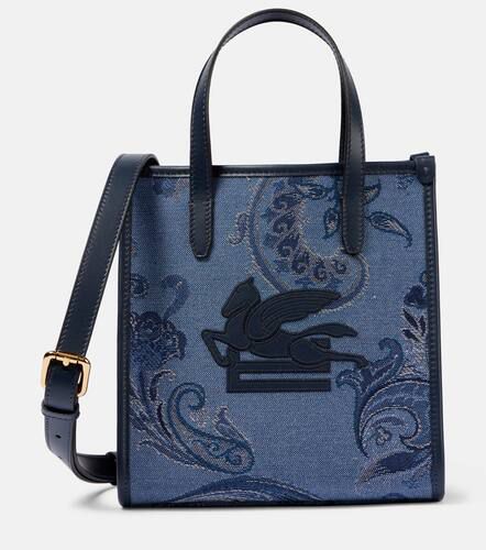 Etro Pegaso leather-trimmed shopper - Etro - Modalova