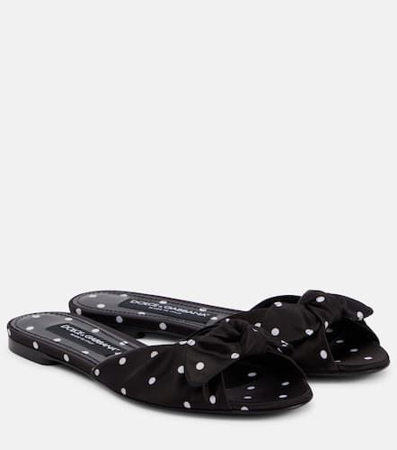 Dolce&Gabbana Polka-dot satin mules - Dolce&Gabbana - Modalova