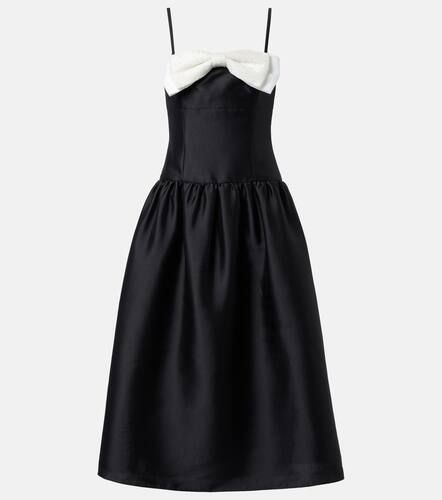 Bow-detail taffeta midi dress - Self-Portrait - Modalova