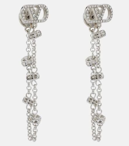 VLogo Signature embellished drop earrings - Valentino - Modalova