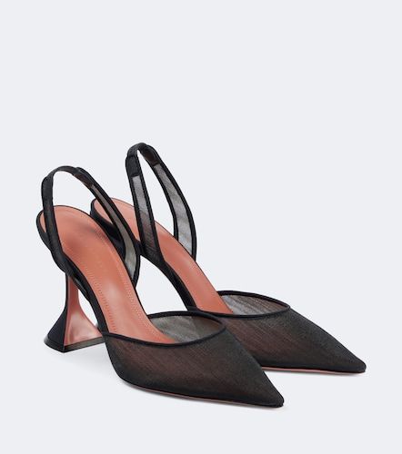 Pumps slingback Holli in mesh - Amina Muaddi - Modalova