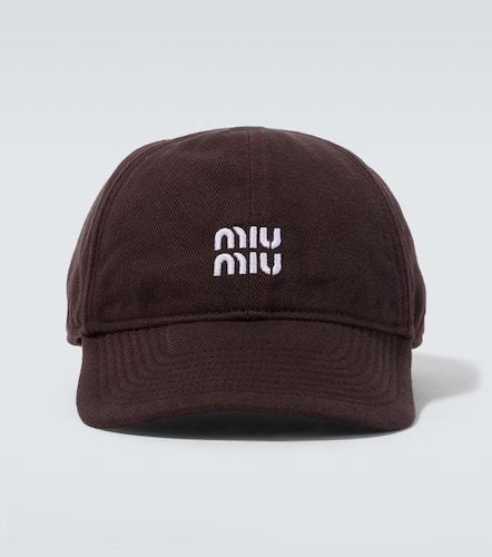 Miu Miu Logo denim baseball cap - Miu Miu - Modalova
