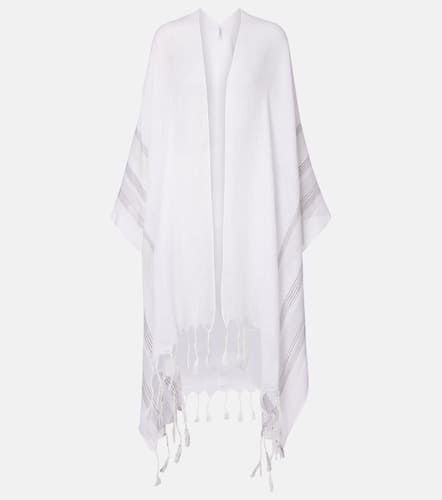 Fringed linen poncho - Brunello Cucinelli - Modalova