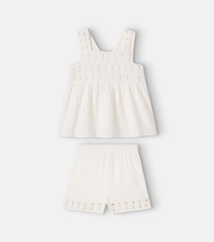 Set Nouki de top y shorts de croché de algodón - Bonton - Modalova