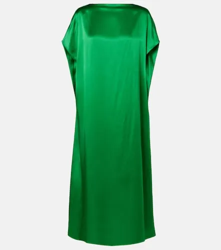 Vestido midi de satén de seda - Dries Van Noten - Modalova