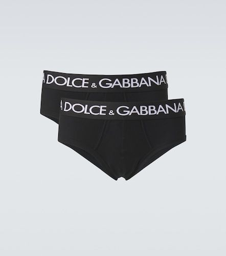 Set di 2 slip in jersey di misto cotone - Dolce&Gabbana - Modalova