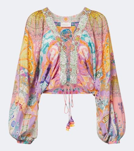 Camilla Blusa in seta con lacci - Camilla - Modalova