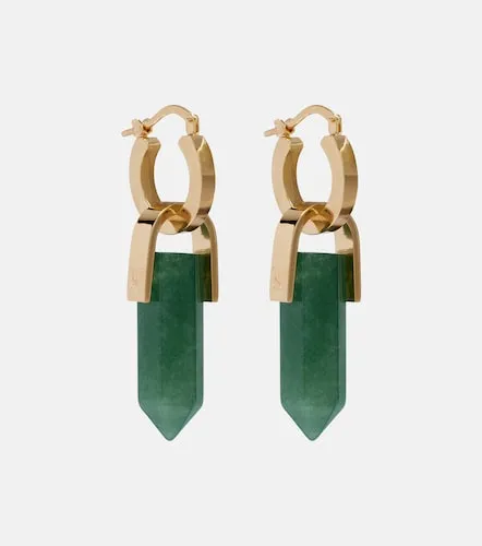 Pillar 24kt gold-plated drop earrings - La DoubleJ - Modalova