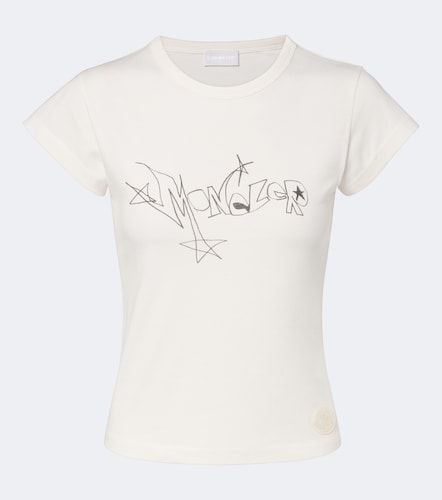 Camiseta de jersey de algodón estampada - Moncler - Modalova