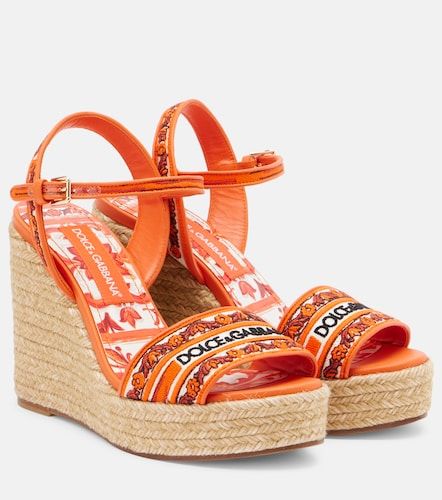 Espadrillas con zeppa e ricamo - Dolce&Gabbana - Modalova