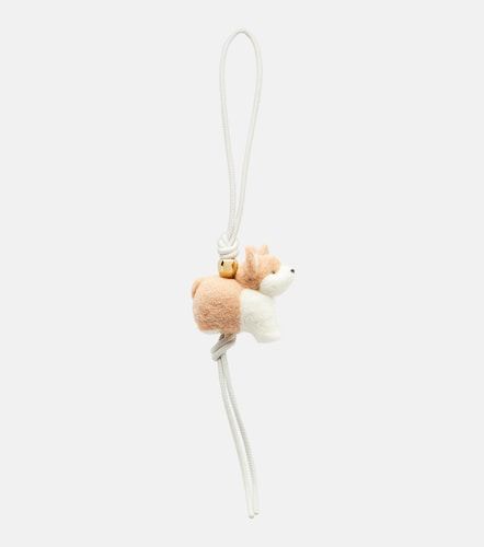 Corgi leather-trimmed wool bag charm - Loewe - Modalova