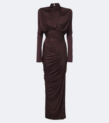 Balmain Draped jersey maxi dress - Balmain - Modalova