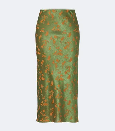 Floral jacquard midi skirt - Dries Van Noten - Modalova