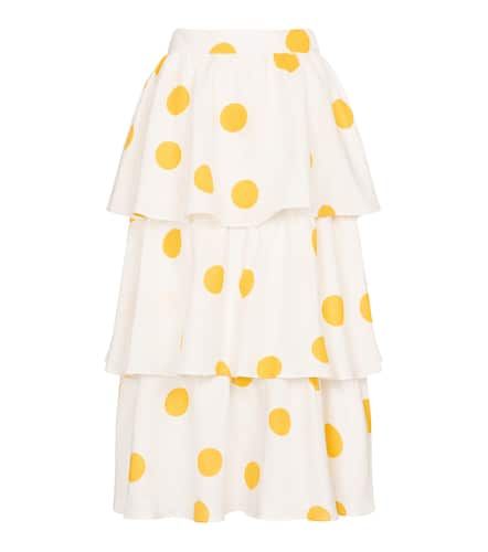 Aya polka-dot linen midi skirt - Rebecca Vallance - Modalova