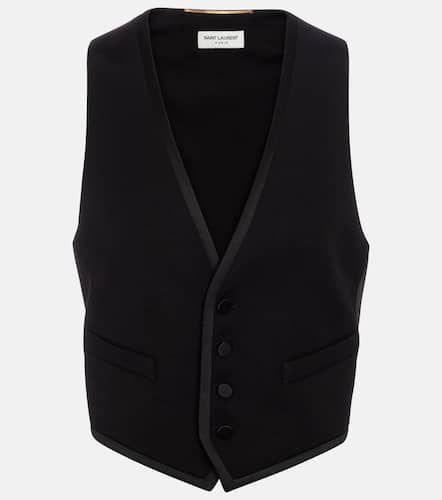 Wool grain de poudre vest - Saint Laurent - Modalova