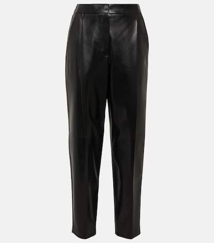 High-rise straight-leg leather pants - Alexander McQueen - Modalova