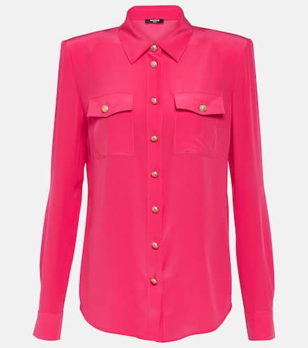 Silk crÃªpe de chine shirt - Balmain - Modalova