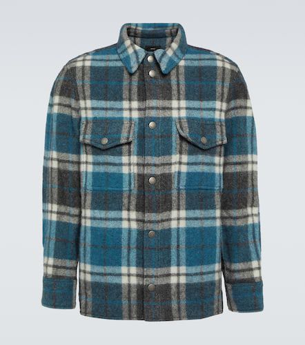 Checked wool and alpaca shirt jacket - Alanui - Modalova