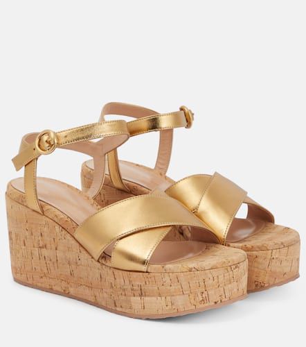 Leather wedge sandals - Gianvito Rossi - Modalova