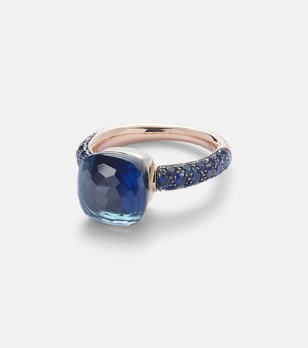 Nudo 18kt rose and white gold ring with London topaz - Pomellato - Modalova