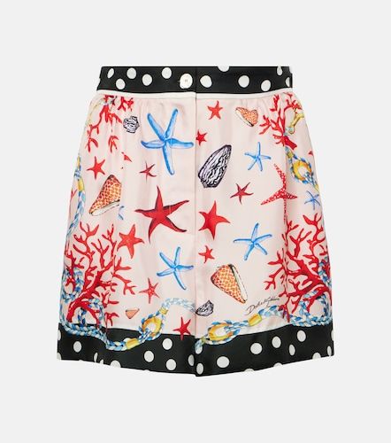Shorts Capri de satén de seda - Dolce&Gabbana - Modalova